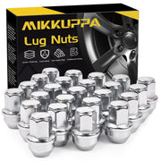 MIKKUPPA front view of 24-piece lug nuts showing complete kit and benefit of full set