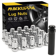 MIKKUPPA front view of lug nuts showing set and chrome finish benefit