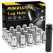 MIKKUPPA front view of lug nuts showing chrome finish and tidy appearance for upgraded wheels