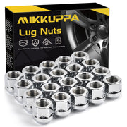 MIKKUPPA front view of chrome lug nuts showing finish and shape for visual appeal