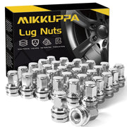MIKKUPPA front view packed lug nuts showing fit and chrome finish benefit