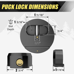 MILBOPAX key beside lock core for quick push-to-lock convenience