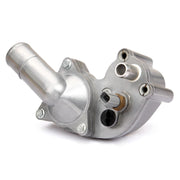 MILIPARTS front view thermostat housing showing robust aluminum construction and fit