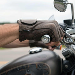 Milwaukee Leather fingerless tips detail showing exposed fingertips for precise control and touch