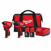 Milwaukee M12 front packaging showing kit contents and benefits