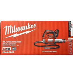 Milwaukee M18 2646-22CT front view showing kit layout and compact batteries for portability
