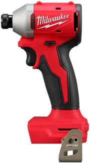 Milwaukee M18TRADE compact impact driver front view shows compact size and better access