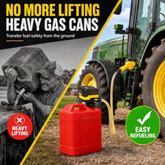 MISFANS reinforced 51-inch hose displayed fully extended for reach and leak resistance