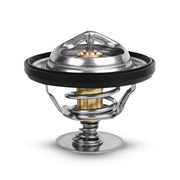 Mishimoto front view of thermostat showing precision fit and improved cooling