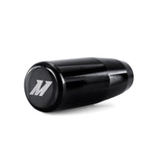 Mishimoto front view of black weighted shift knob showing refined look and improved control