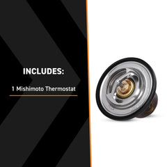 Mishimoto thermostat mounted in housing illustrating direct-fit installation benefit
