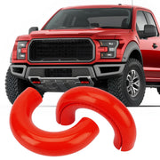 MITANLUXI front installed on F150 showing bold red accent and protection