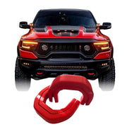 MITANLUXI front view red tow hook cover adds style and protection