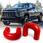 MITANLUXI front view of red tow hook covers improving curb appeal