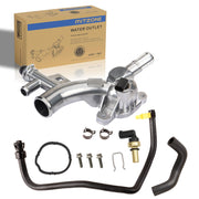 MITZONE front view of aluminum coolant housing showing solid fit and leak resistance