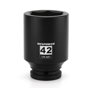 MIXPOWER front view of 42mm impact socket showing robust build and fit