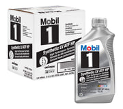 Mobil 1 bottle front label showing product and easy identification benefit