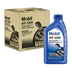 Case of six Mobil 3309 quart bottles for shop reliability