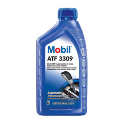 Close-up of Mobil 3309 label highlighting OEM compatibility