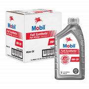 Mobil bottle front view showing 0W-20 label and clear product benefits