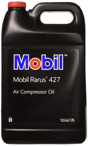 Mobil Rarus 427 front can showing label and 1-gallon packaging benefit clarity
