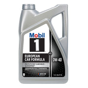 Mobil 1 front label showing product name and volume benefit