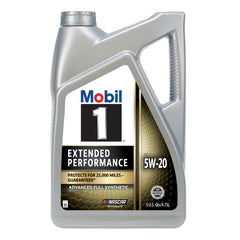 Mobil bottle front label showing product and protective benefits