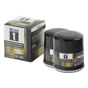 Mobil 1 front packaging showing two filters and clear product branding benefit reliability