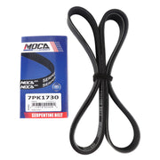 MOCA AUTOPARTS front packaging of 7PK1730 belt showing product label benefit