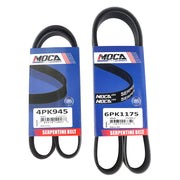 MOCA AUTOPARTS front packaging showing belt set and fitment benefit