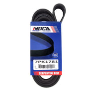 MOCA AUTOPARTS front packaging showing belt and part number benefits