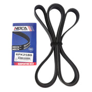 MOCA serpentine belt front packaging showing fitment and benefits