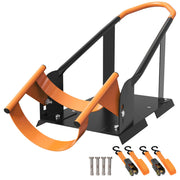 Mockins front view chock mounted showing stable bike hold and easy loading
