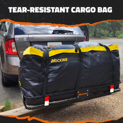 Mockins zipper beneath protective flap demonstrating water resistance and security