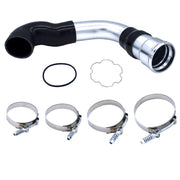 MOCW front view of aluminum cold side pipe kit showing fit and finish benefit