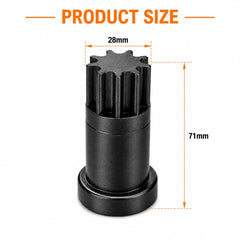Moker tool load-collar close-up highlighting friction-free rotation benefit