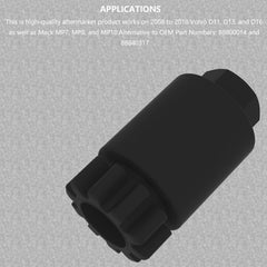Moker close-up of engagement teeth ensuring secure flywheel contact and anti-slip benefit