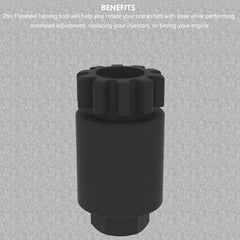 Moker tool installed rotating crankshaft during maintenance for accurate timing positioning