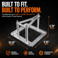 Moker top plate and hardware layout showing included rods and sleeves for quick fit