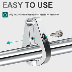 MoKitDora clamp profile with side set screw visible for on-bike micro-adjustment