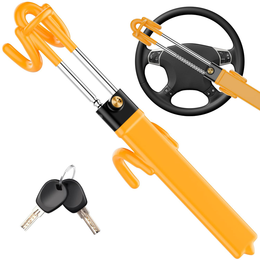 MONOJOY front view on steering wheel showing visible deterrent