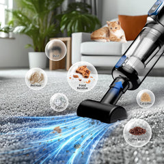 MONOZEL assorted accessories laid out to show versatile nozzles and brushes for multiple tasks