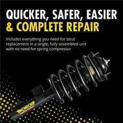 Monroe strut weld and tube detail illustrating strong construction for long-term durability