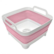 MontNorth front view of pink wash basin showing portable convenience