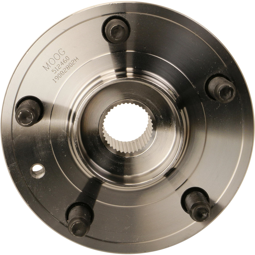 MOOG front view of hub assembly showing mounting face for easy fit