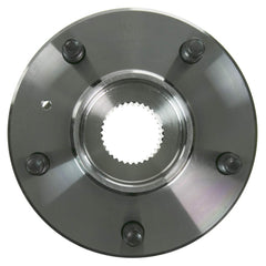 MOOG hub assembly side profile highlighting durable construction and rust protection