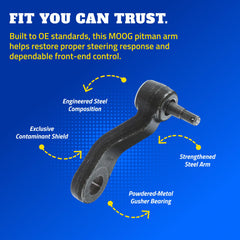 MOOG K6536 steel shaft side profile, engineered strength for heavy-duty steering