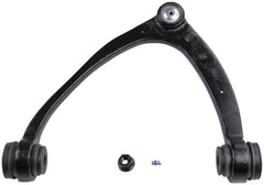 MOOG RK80670 front right upper control arm showing overall shape and mounts for improved handling