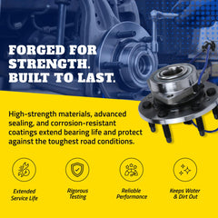 MOOG detailed view of studs showing secure wheel attachment strength
