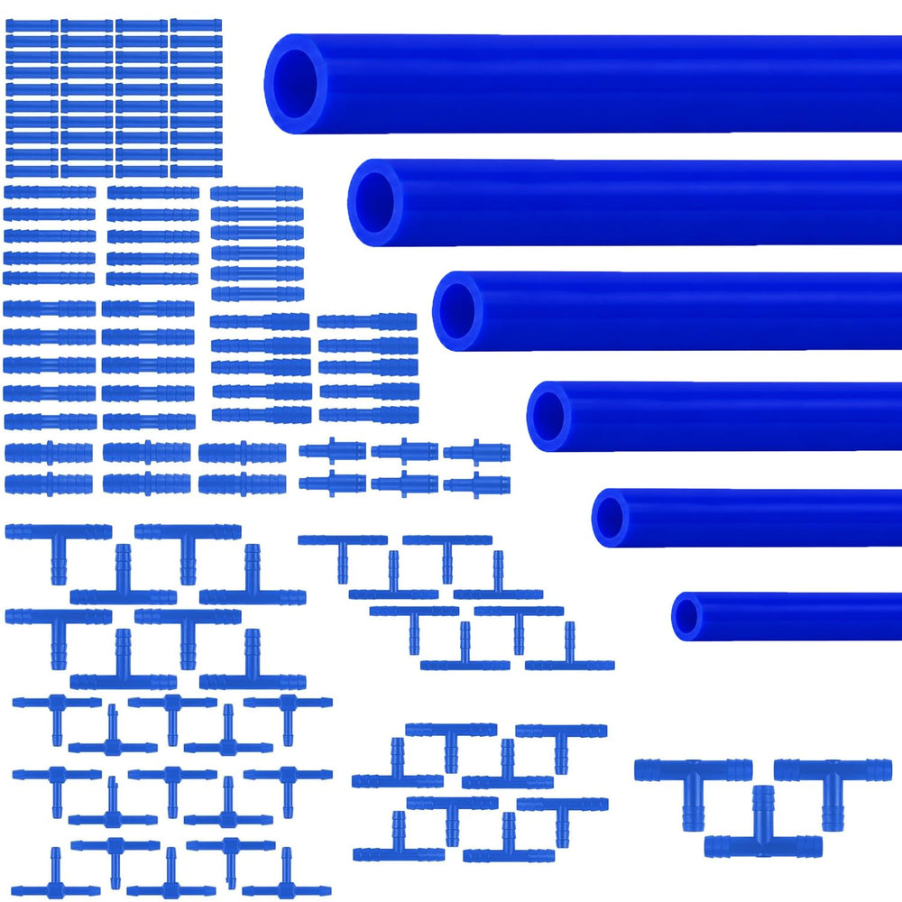 MooiYrs front packaging showing full 130-piece silicone vacuum hose kit and contents benefits